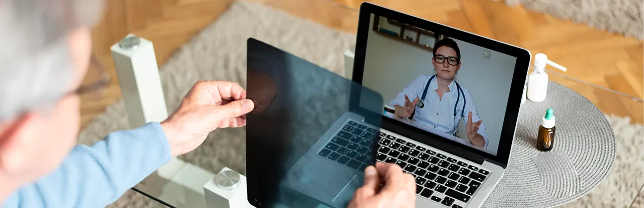 After-hours Person in Brisbane speaking with a GP online through telehealth