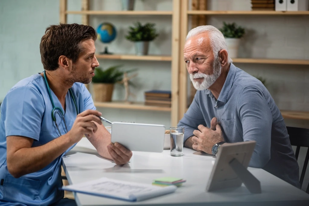 Patient booking an after hours home doctor visit online in Australia using a digital device