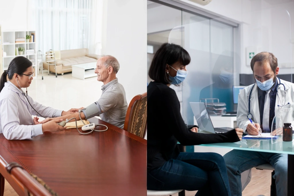 Comparison between home doctor visits and clinic consultations in Australia for non emergency GP care